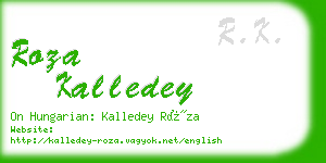 roza kalledey business card